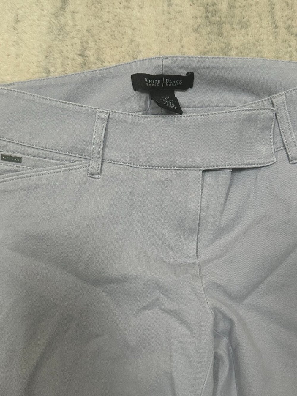 Womens White House Black Market - Light Gray Pants Crop Ankle - Size 0